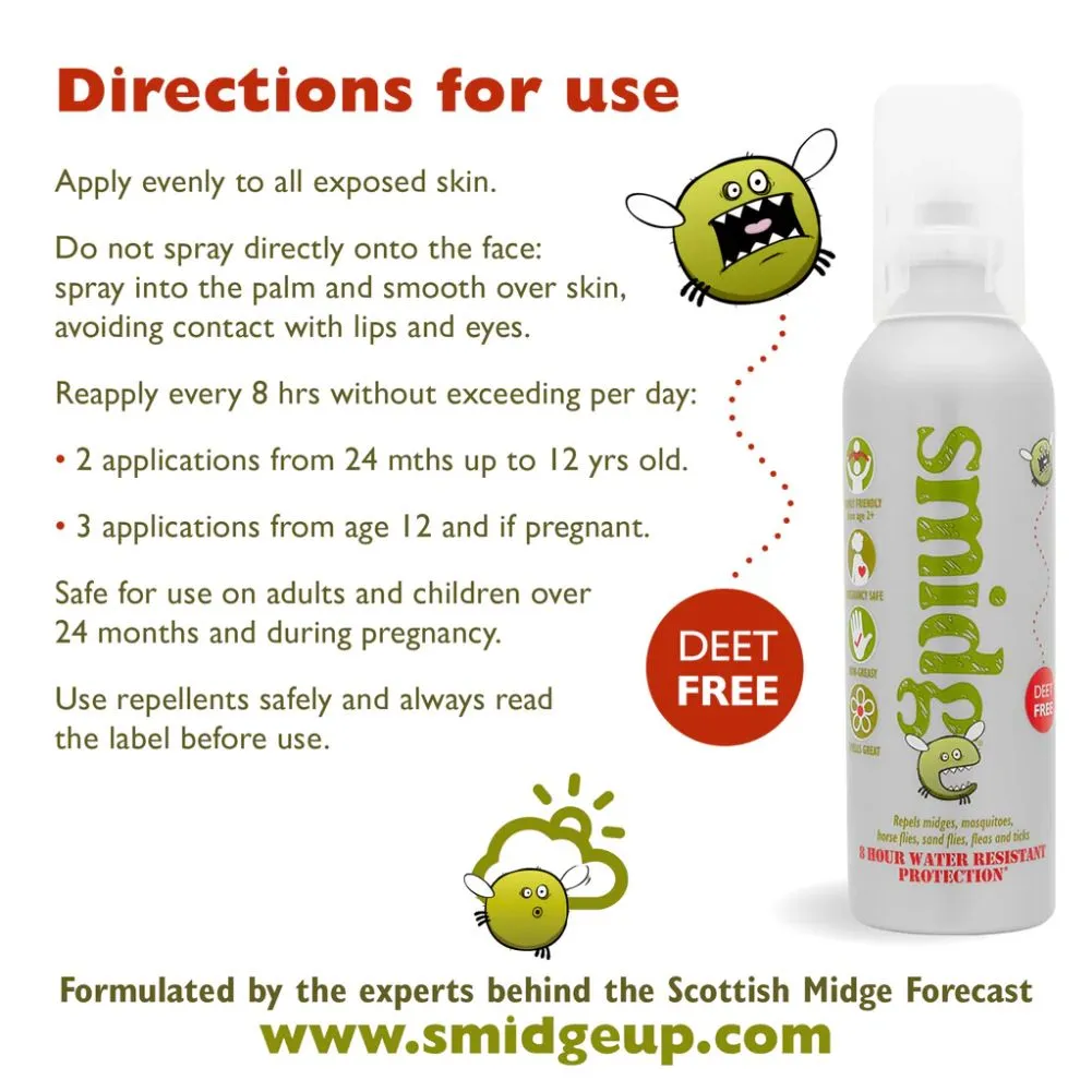 Smidge Midge and Insect Repellent Spray - 12 Pack