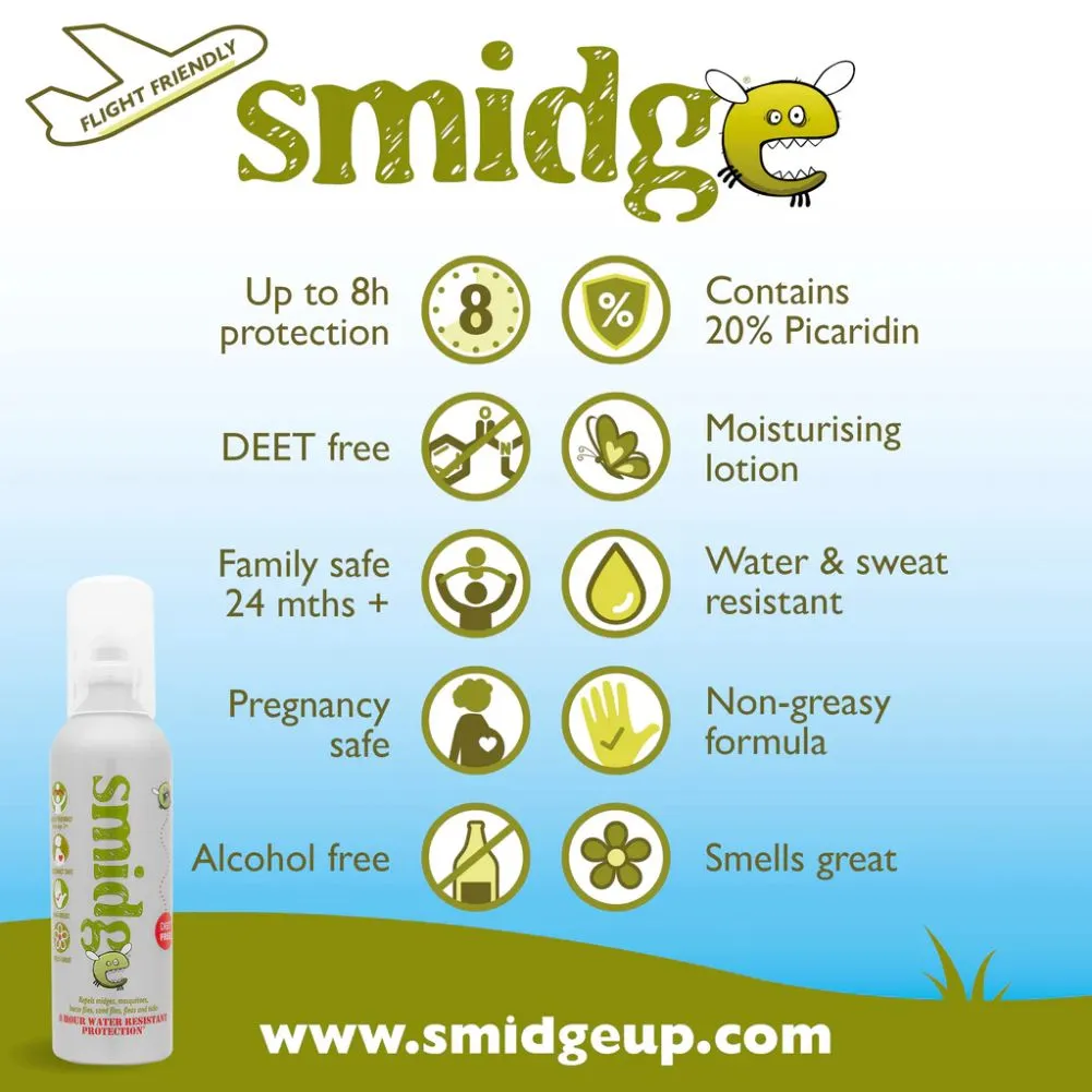 Smidge Midge and Insect Repellent Spray - 12 Pack