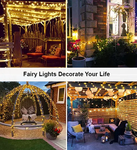 Solar Powered 100 LED Copper Wire Fairy Light 32'