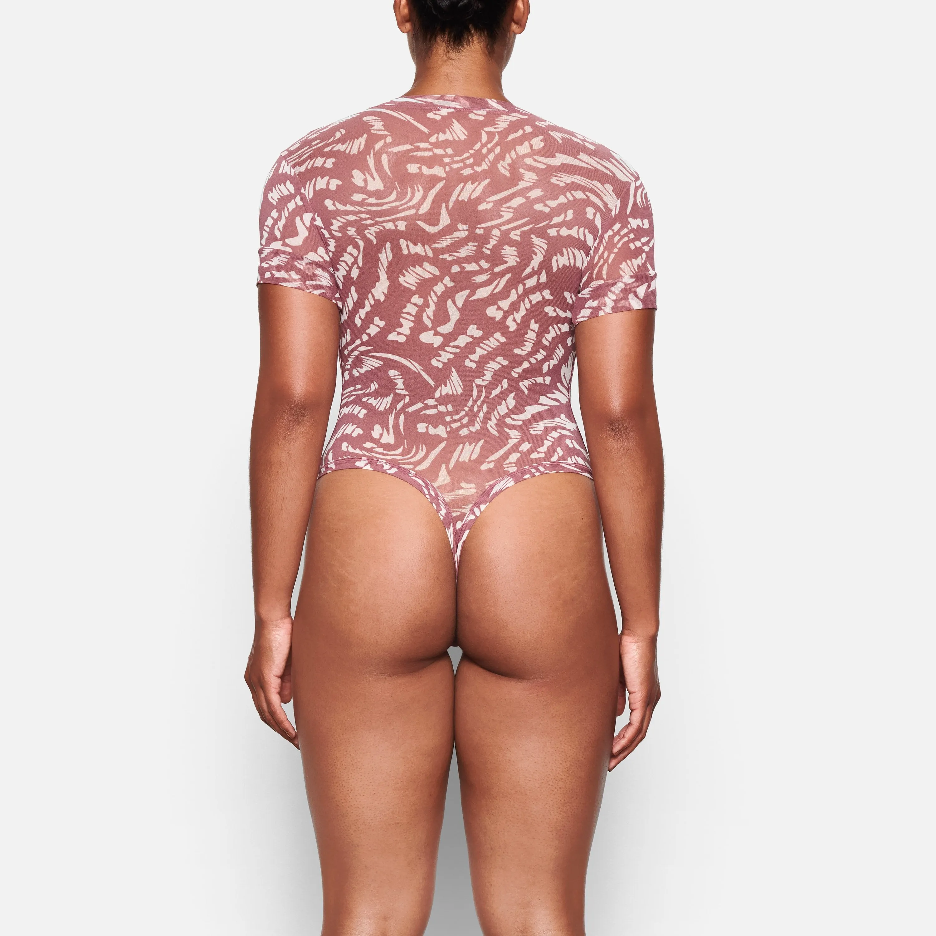 SUMMER MESH T-SHIRT BODYSUIT | RASPBERRY SWIRL