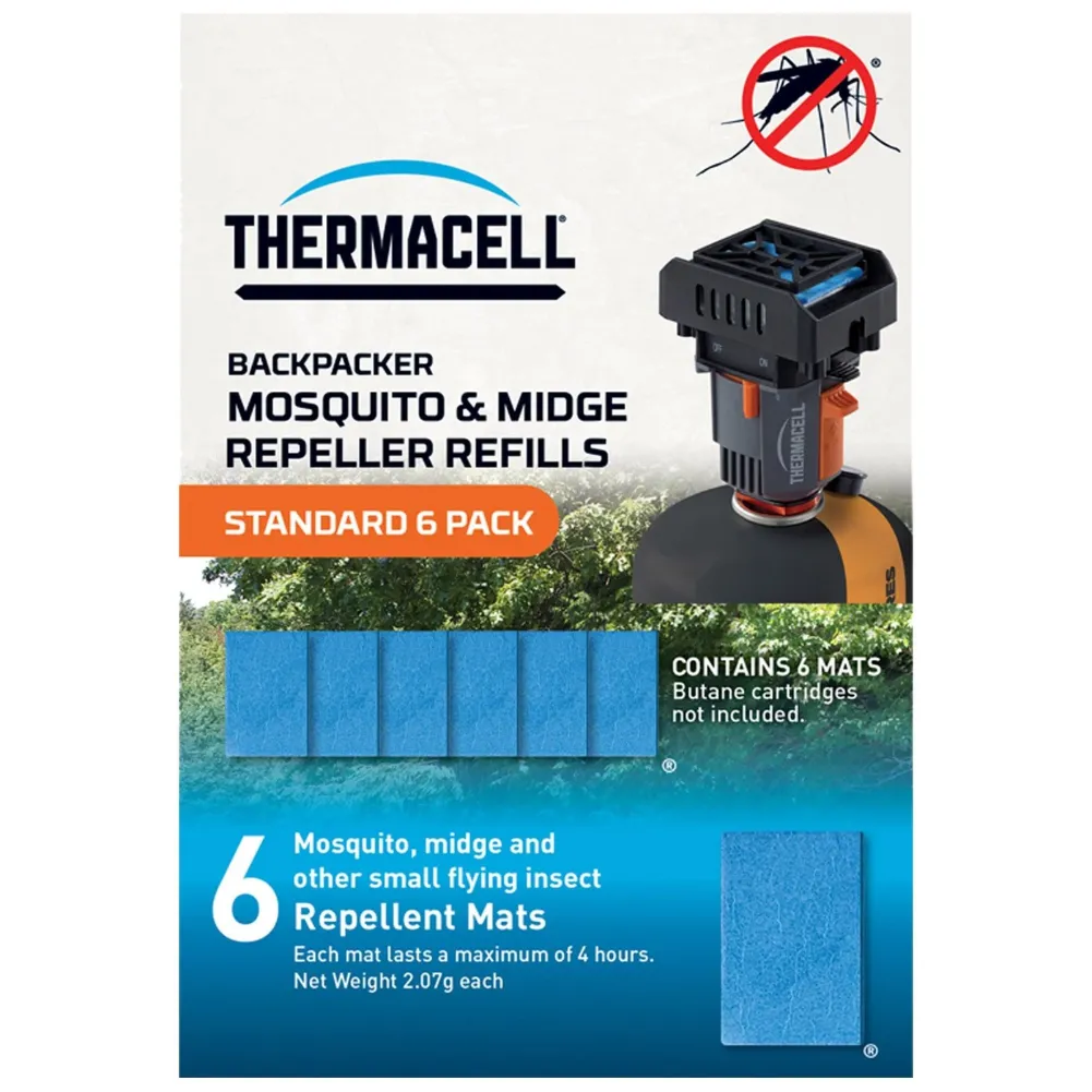 Thermacell Backpacker Standard Mosquito & Midge Repellent Mat Refill Pack (6 Pack)