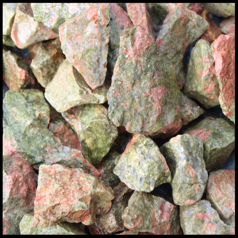 Unakite, Tumbling Rough, per lb