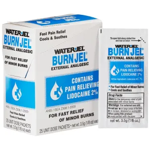 Water Jel Burn Jel Burn Relief Topical Gel 3.5 Gram Individual Packets 25-pack