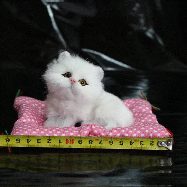 Wow!! Super Kawaii Simulation Cats Plush Toys Press Sounding Kittens Stuffed Doll Kids Room Decoration Birthday Gifts